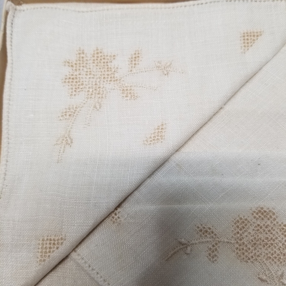 Vintage New In Box Cotton Embroidered Inset Design Ladies Handkerchiefs - Picture 3 of 10